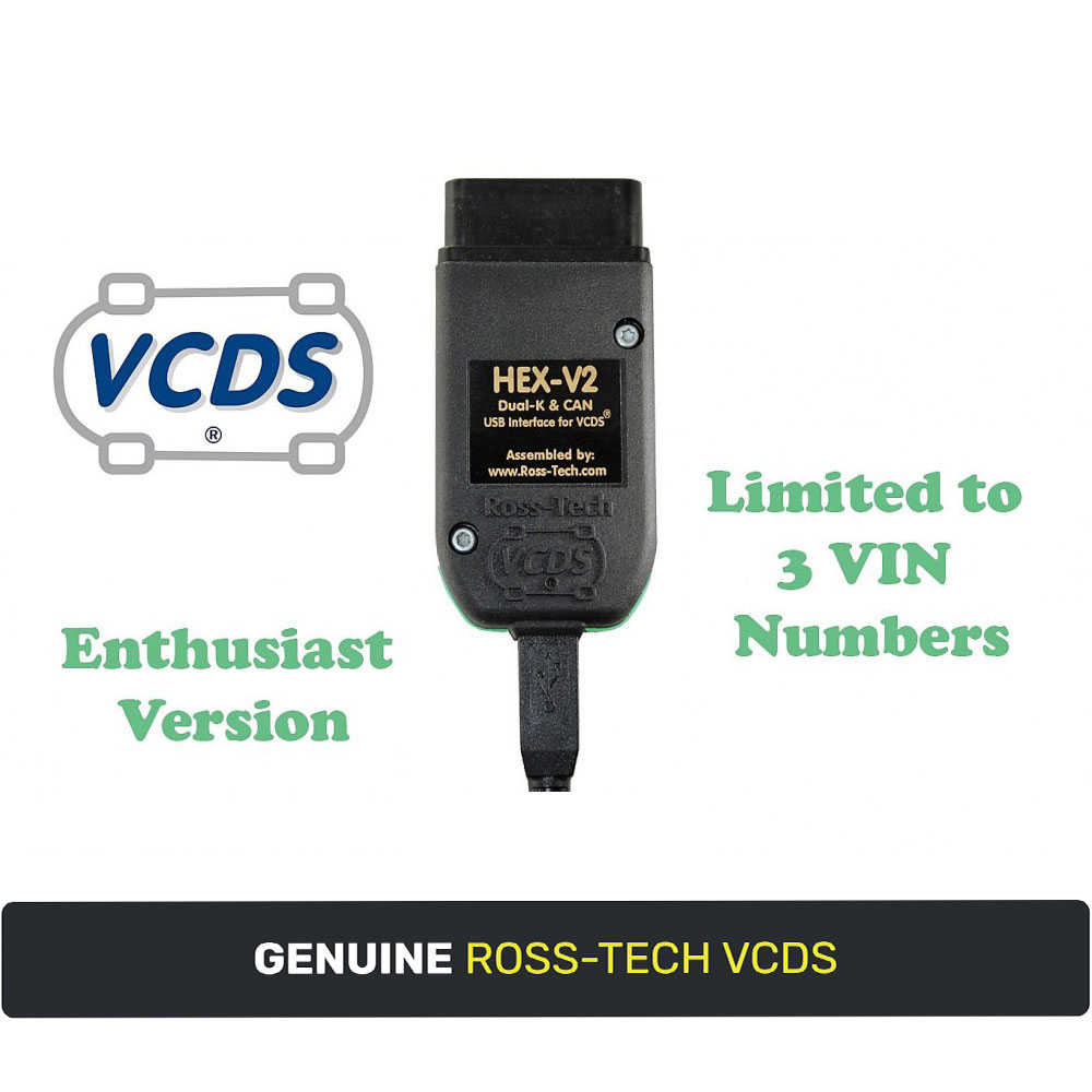 Genuine Ross-Tech HEX-V2 CAN USB Interface for VCDS (two VIN's